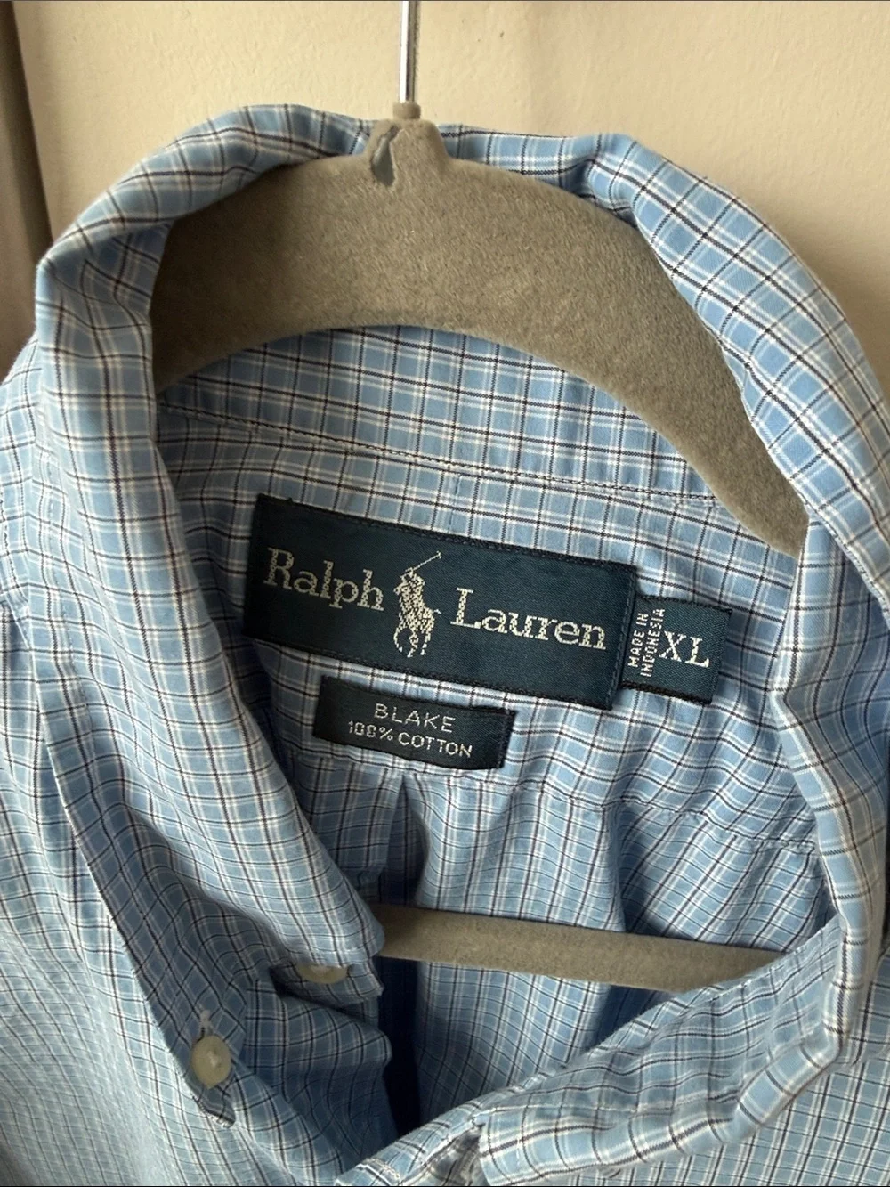 Ralph Lauren Classic Fit Light Blue Button-Down Shirt 100% Cotton - Picture 2 of 3